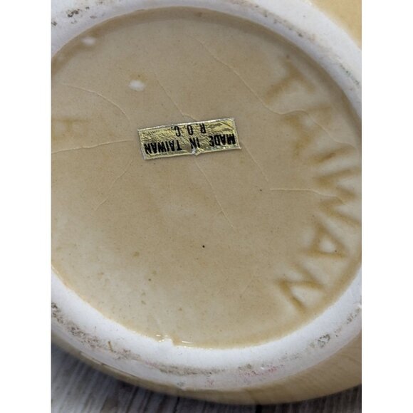 Vintage Brown Glazed Stoneware Double Condiment Sauce Pot W/ Lids Spoons Taiwan - Picture 11 of 11